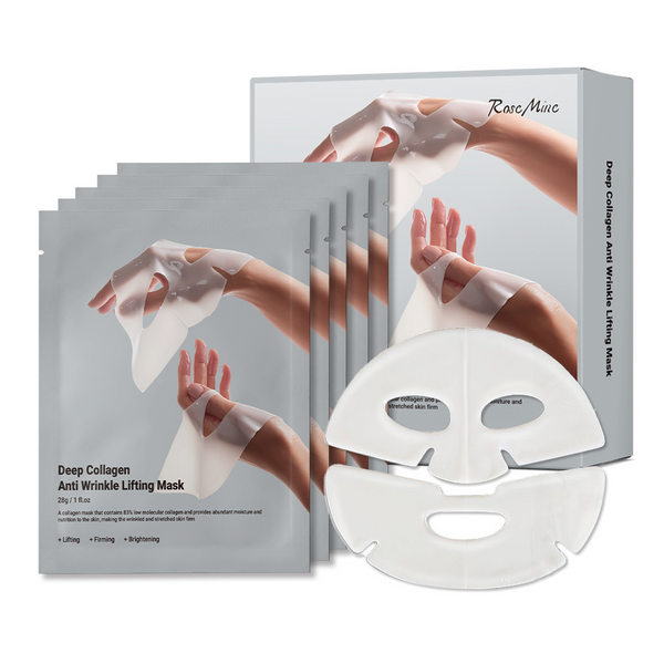 Deep Collagen Overnight Mask 37g (4 Count (Pack of 1)) | The real collagen 2,160,000ppb | Facial sheet masks with low molecular weight collagen for elasticity, firming, and moisturizing