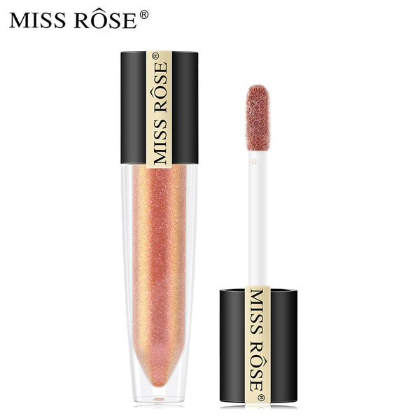 Miss Rose12 Color Pearlescent Moisturizing Lip Density Waterproof and Durable Easy to Wear Color Screen Red Beauty Lip Lacquer