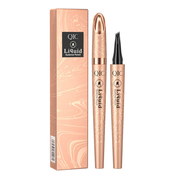 4 fork Tip Liquid Eyebrow Pencil, Waterproof Long Lasting Eyebrow Pen, Brow Styling Brush, Brow Shading & Filling Pencil