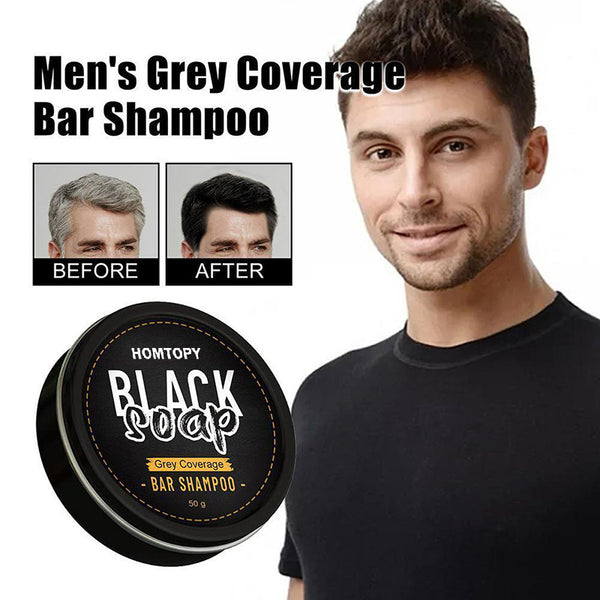 50g Natural Grey Hair Removal Soap Grey Hair Coverage Shampoo Bar Soap Darkening Black Soap For Hair Care