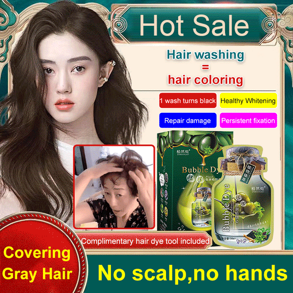 Plant-based hair dye cream for covering white hair